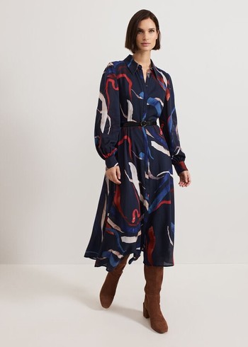 Phase Eight Katy Dress Navy Canada | QSFYRV-150